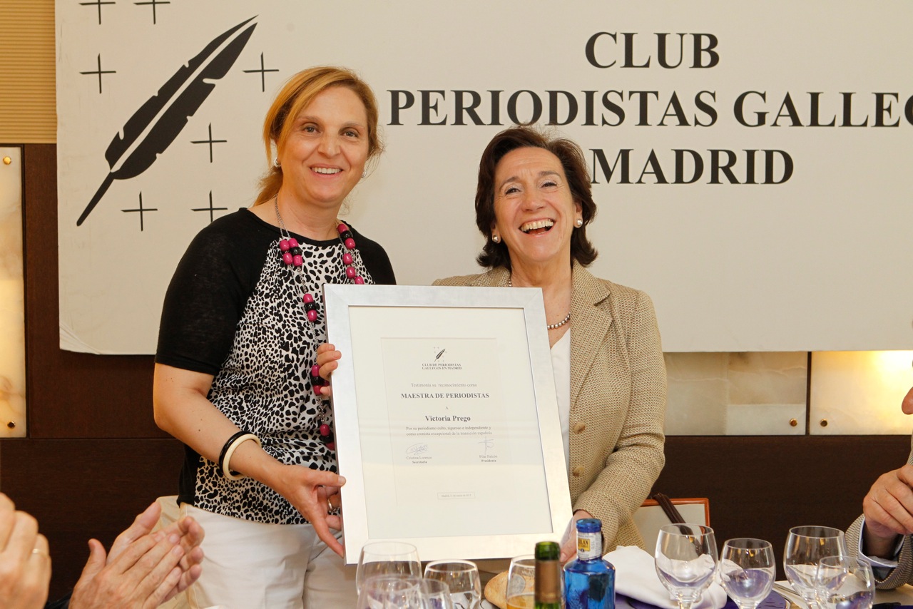 Victoria Prego distinguida como Maestra de Periodistas por el Club de Periodistas Gallegos en Madrid
